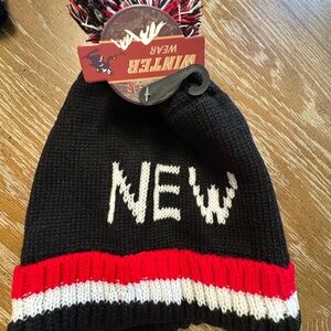 Adult Black and Red Beanie